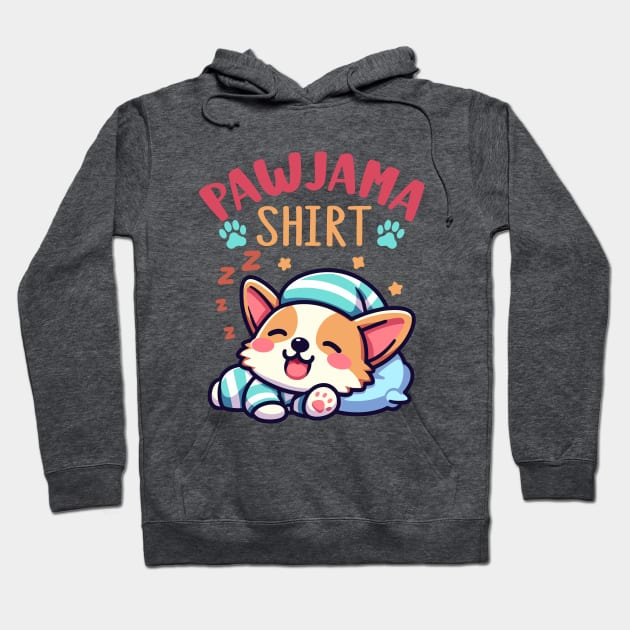 Pawjama Shirt Cute Sleeping Corgi Dog Funny Kawaii Hoodie by Cuteness Klub